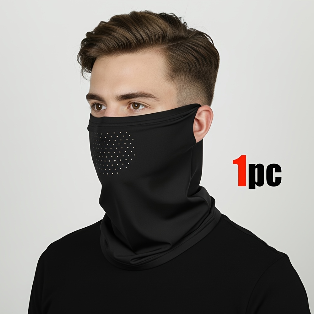 TEMU 1pc/3pcs Masque de cyclisme d'été , demi-visage, hommes et femmes, élastique et respirant, foulard, sport de , course à pied, randonnée, pêche,