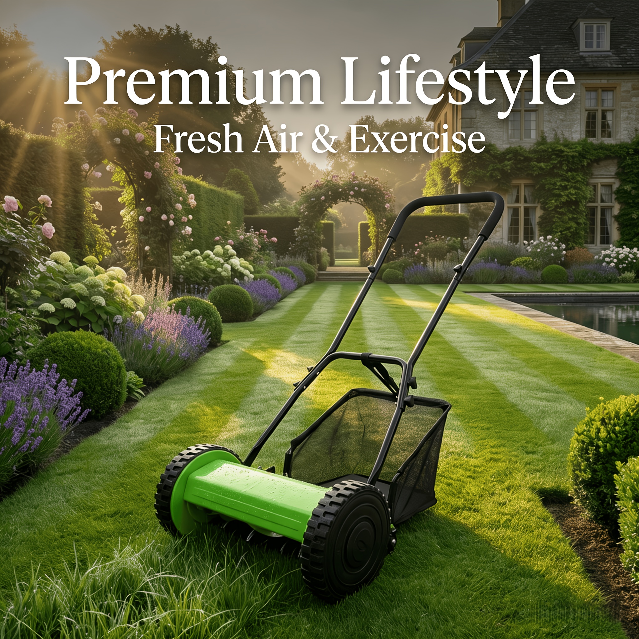 A Push Lawn Mower, a Drum-Type Manual Mower, Does Not Require Electricity Or Oil, Is Portable And Convenient, Suitable for Yard Lawn Care And Garden Maintenance