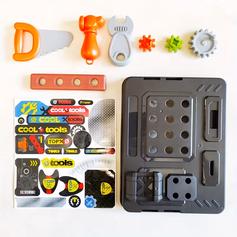3 in 1 boys pretend repair tool kit set kids storage tool table boys toys easter christmas halloween holiday gifts birthday party gifts Product details 3