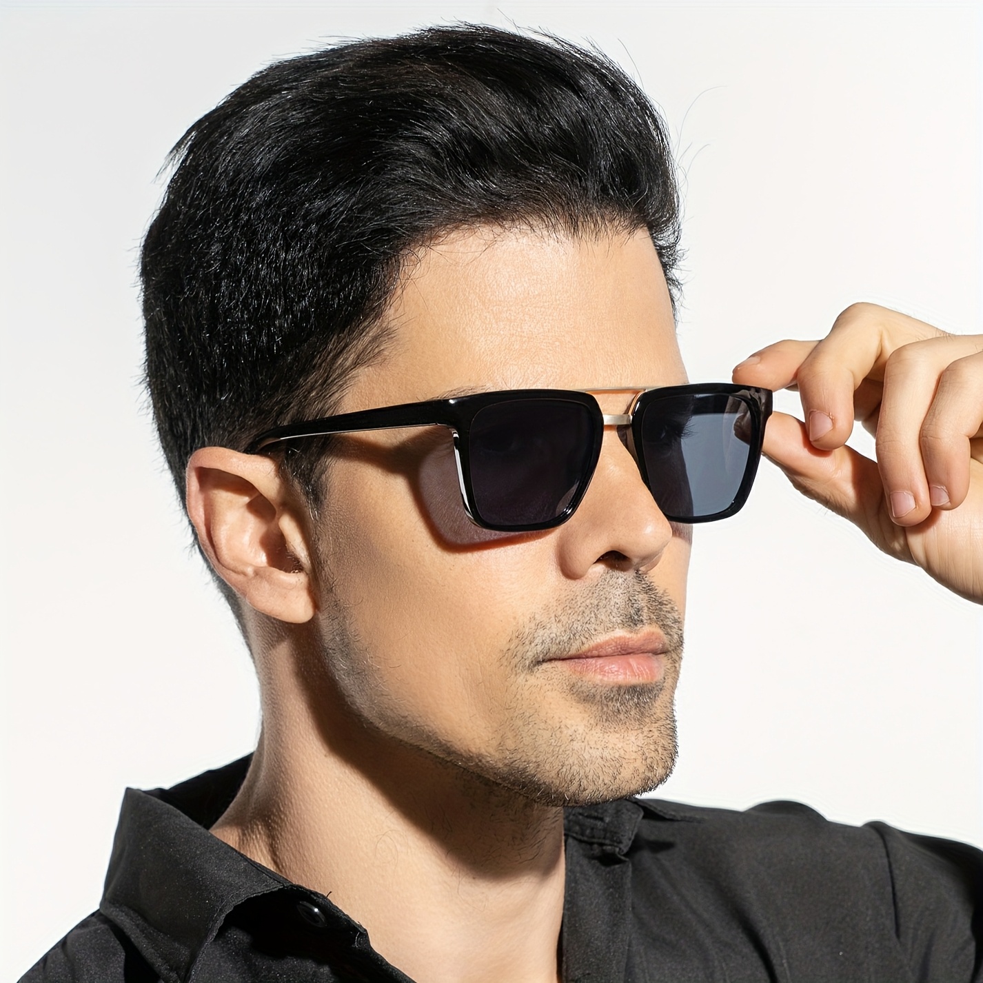 Hombre Lente Moderno Gafas De Moda Para Hombre Con Cuadrado Y
