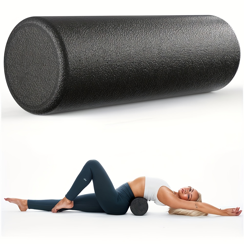 1 Black High-density Foam Yoga Column, Auxiliary Fitness Roller, Ergonomic Design, Core Strength Training Equipment, Sui