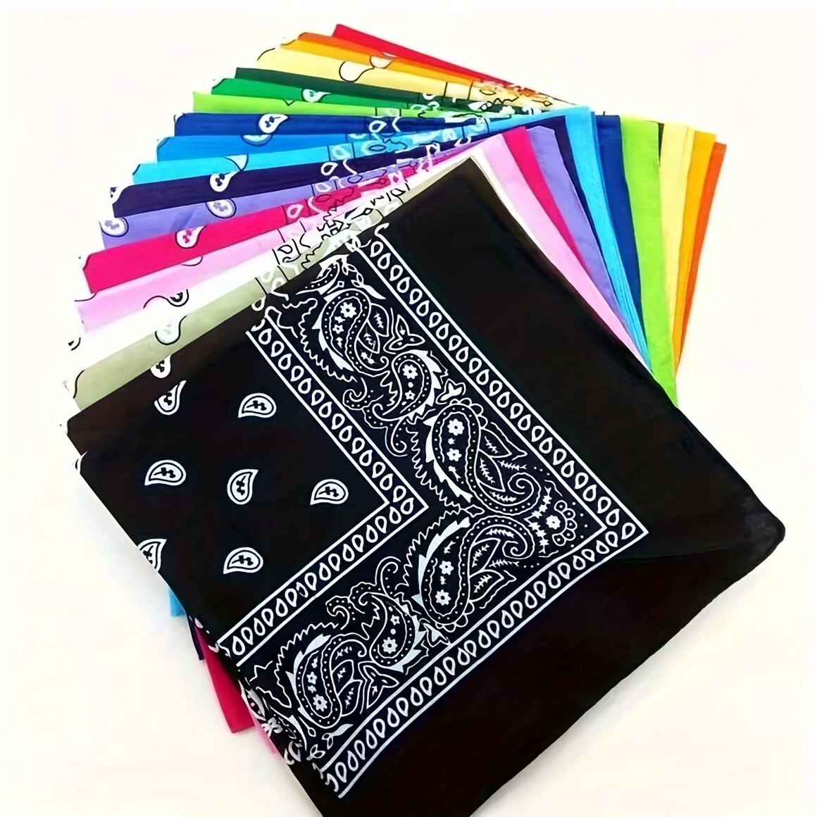 1pc universal casual trendy vintage multicolor paisley pattern square scarf suitable for multiple occasions   dancing sports and cycling   used as a daily decorative headband hairband face mask and is a versatile multi functional