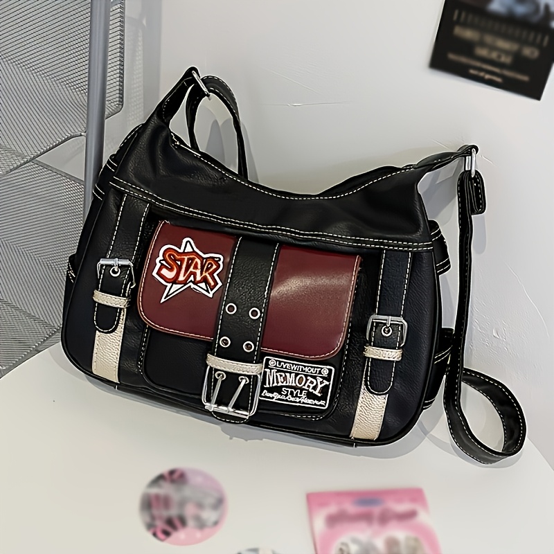 TEMU Bolso Tote de Mujer de Gran Capacidad Estilo Y2K Moderno para Salidas, Compras, Viajes, Bolso de Multifuncional, Bolso de Cuerpo para Ir al