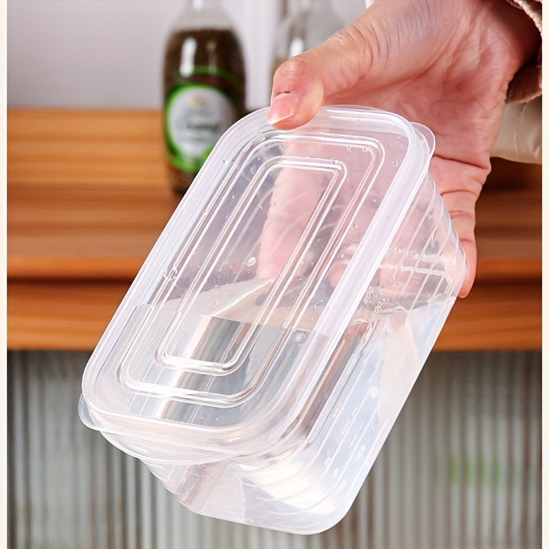 Clear Food Storage Containers Scale Lines Hand Wash Plastic details 6