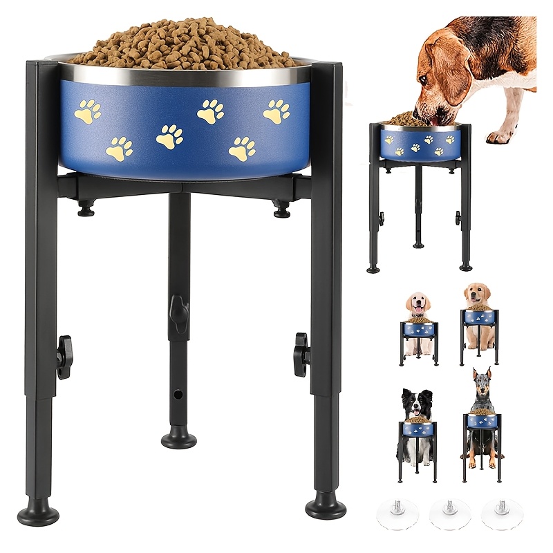 

1pc Elevated Dog Bowl Stand - Feeding Station With Adjustable Height, Stable Design, Floor Protection, Non-electric, Dog Feeder Holder, Without Battery