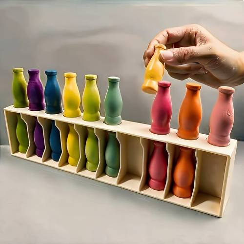 imagen del artículo juego de mesa de de memoria 21 botellas coloridas, un juego de emparejar que y , un ejercicio esclarecedor para y . para fiestas familiares, competiciones de memoria y un gran regalo de para navidad, halloween y varios festivales