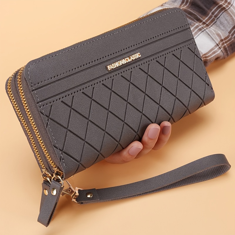 Zip Around Long Wallet Women s Fashion Letter Detail Temu