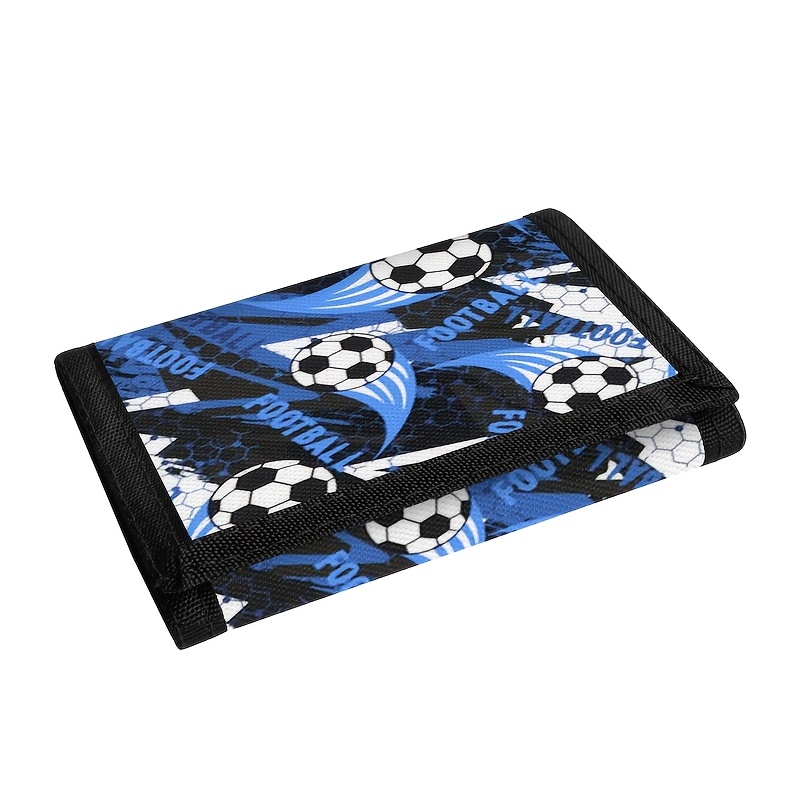 TEMU Eine Geldbörse im Fußball-Design aus Vliesstoff, ein dreifach gefalteter Kartenhalter, perfektes Accessoire für Fußballfans, Geschenkidee für