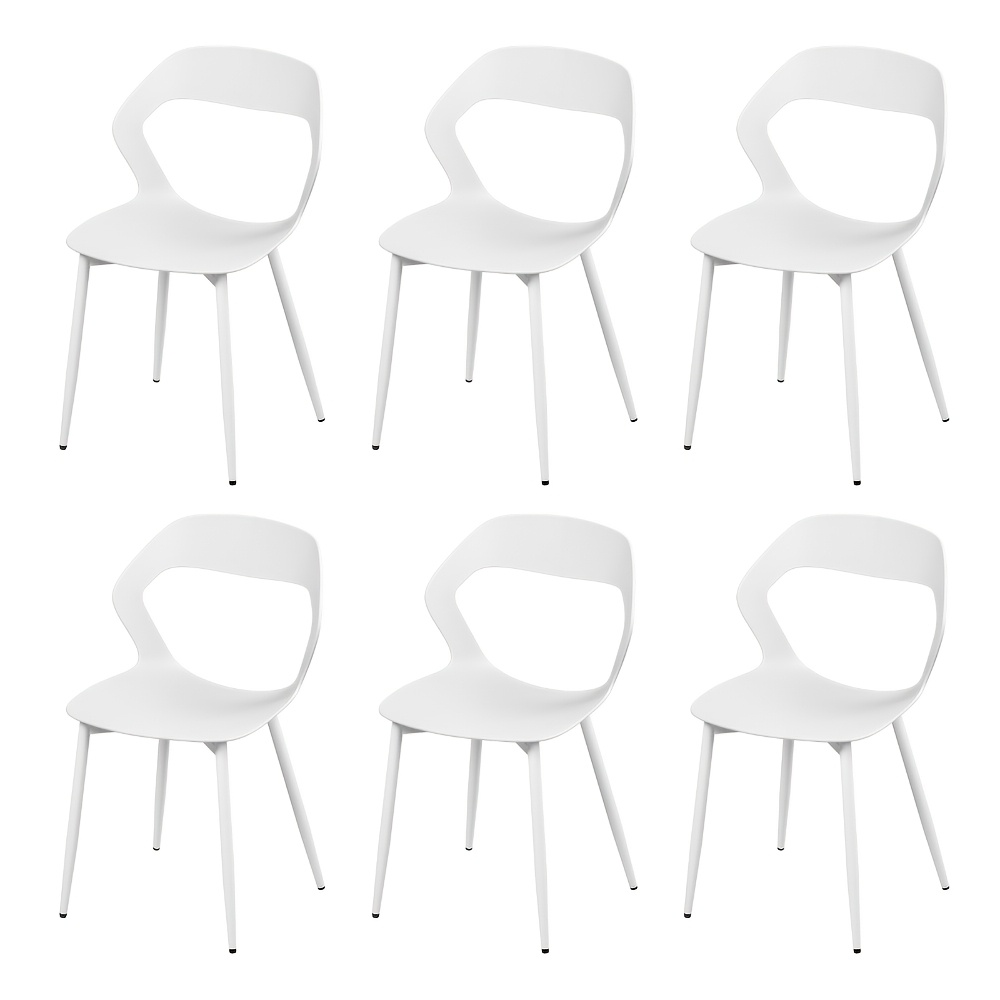 Image of Dining Chair, Kitchen Chair, , With Hollow Backrest, Pp Material Seat, Golden Metal Chair Legs, Suitable For Dining Room, Living Room, Bedroom, Office