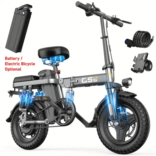 city commuter battery 740w electric bike for adults 20mph absorption comfortable riding 48v15ah max 32miles 14 tubeless off road tire