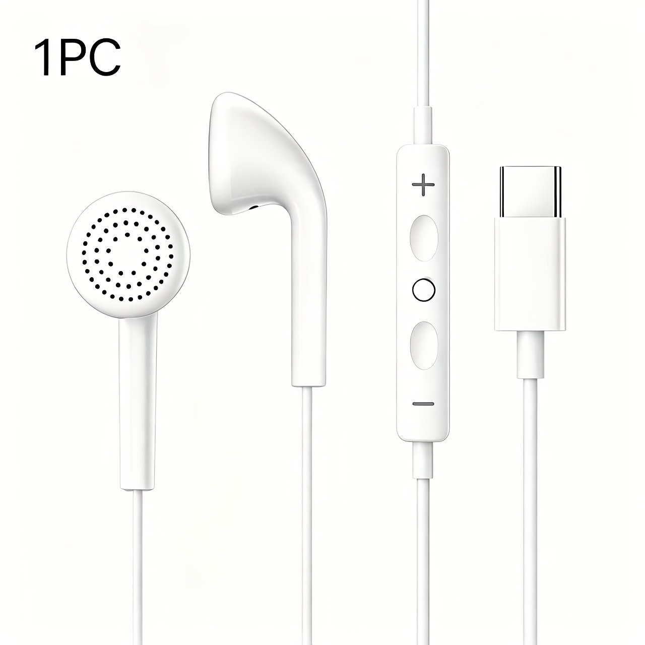 TEMU Flat Ear Hook Headphones, Compatible With Iphone 17/16/15 And S26/s25/s24/s23 Series, Wired Earphones With Microphone For Hd Calls