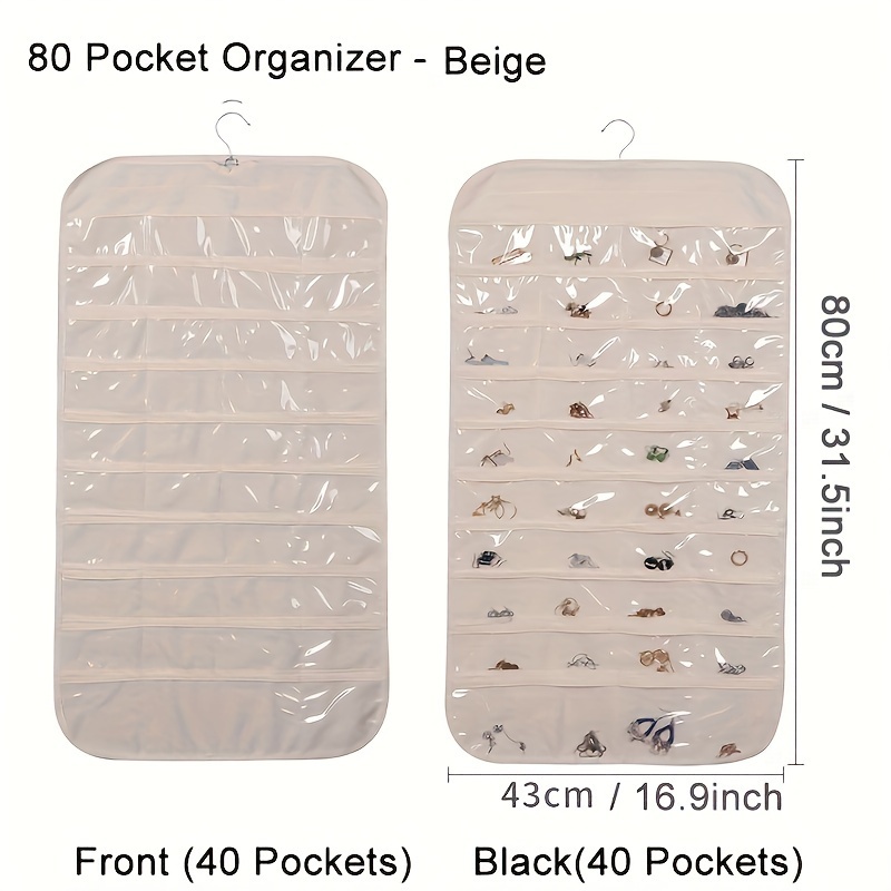 Image of Ornament Storage Bag 80/48 Pockets, Hanging Ornament Storage Bag, Jewelry Organizers