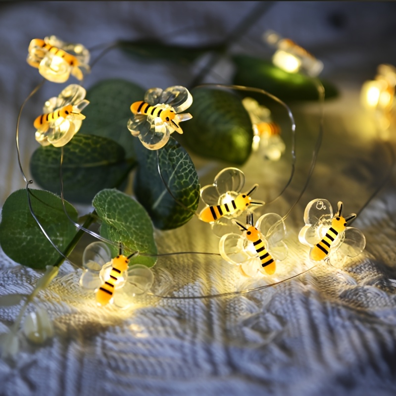 10 led honigbiene lichter batteriebetrieben warmweiß