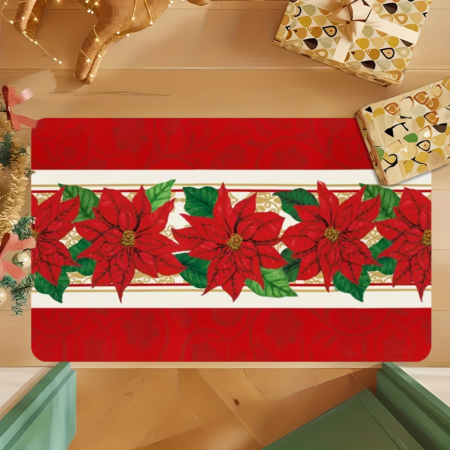 

Christmas- Mat Red - , , -, For , , , - Foam Backing