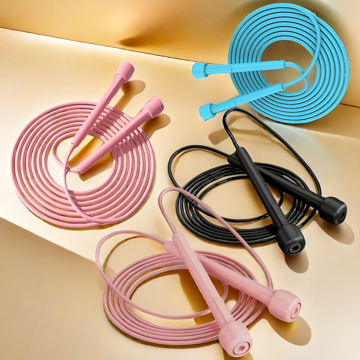 (3 Colors) Jump Rope Fitness, Sports And Outdoor Equipment, Fitness, Professional Speed And Training PVC Jump Rope/Boxing/Adjustable Weight Fitness Rope, Suitable for All Ages, Perfect for Thanksgiving