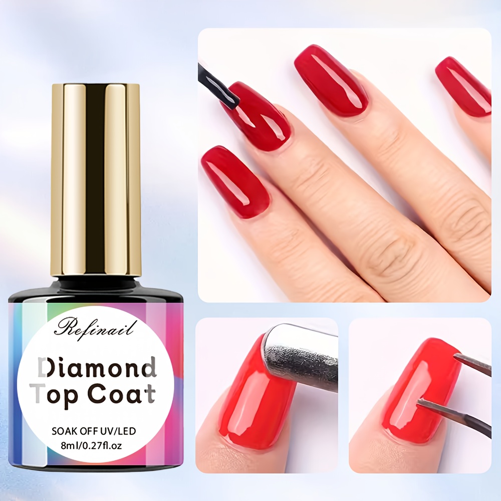Image of For A -clear , Super Long- For Over , Non-sticky, High-gloss And Wear-resistant, Quick-drying With Led Lamp, Perfect For Home Nail Salons, Keeping Sparkling All Day.
