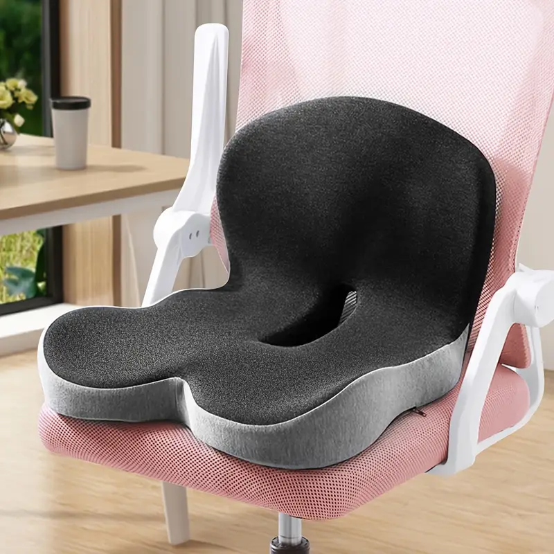 1pc ergonomic lumbar support cushion posture backrest pillow for office chair car seat gaming removable cover machine washable grey ideal gift for drivers contoured cushioning long sitting supportive seating durable polyester longhour sitters Product details 1