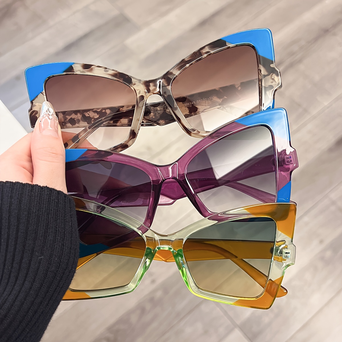 Gafas de Sol Cat Eye para Mujer Marco de Gran Tamaño Lentes Oscuros Moda  Retro