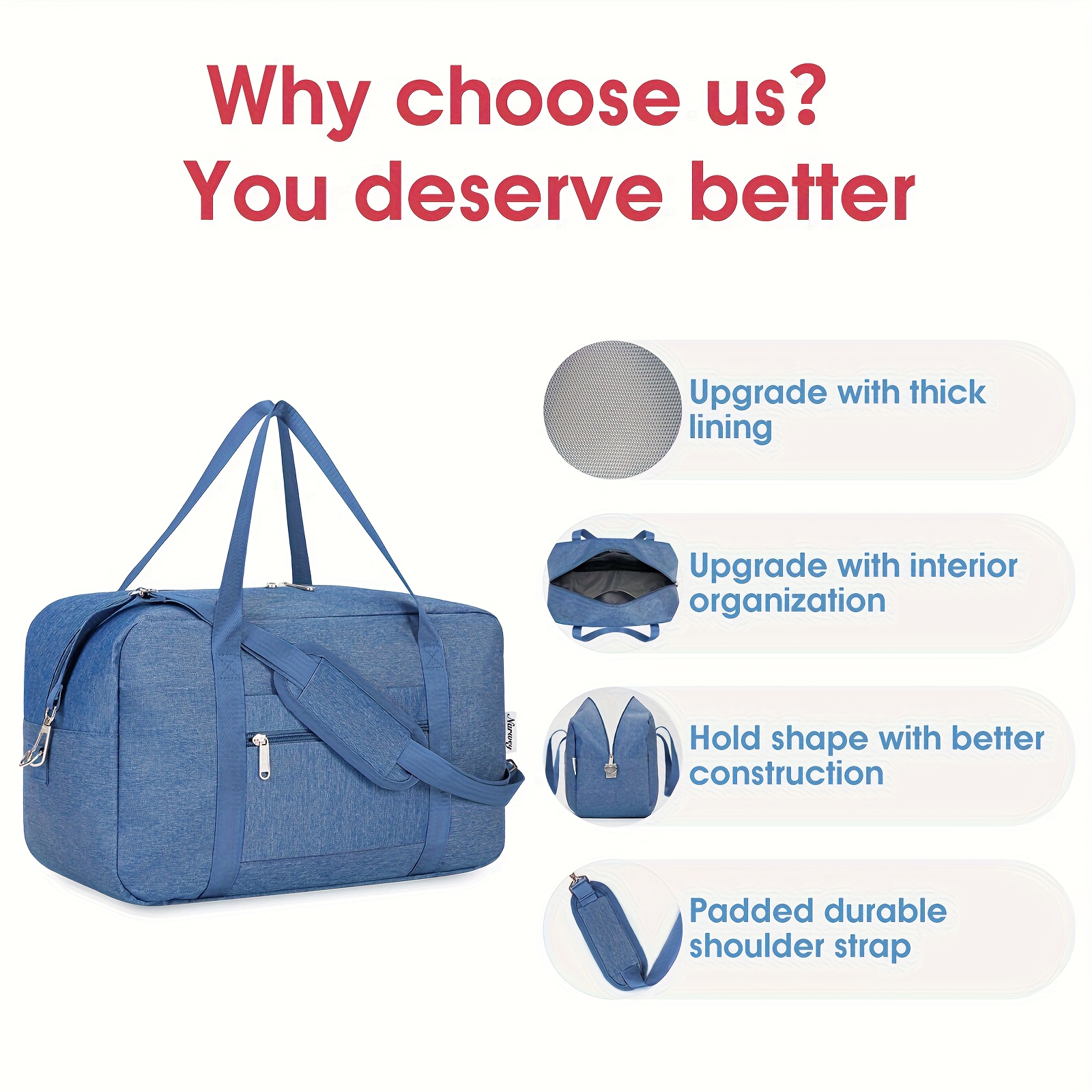 20l foldable underseat travel duffel bag lightweight carry Temu