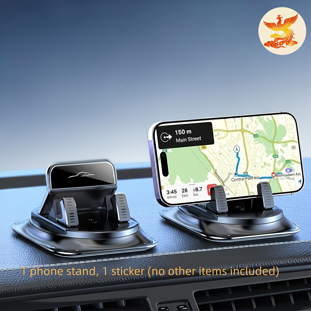 TEMU 360-degree Rotating Car Phone Mount, Made Of Abs Material, With Anti-slip Pad. Suitable For Car, Office And Home Computer Desk