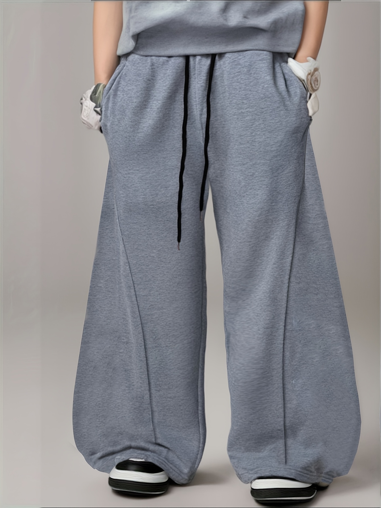 Baggy Plus Size Grey Sweatpants YEOREO Womens Wide Leg Sweatpants