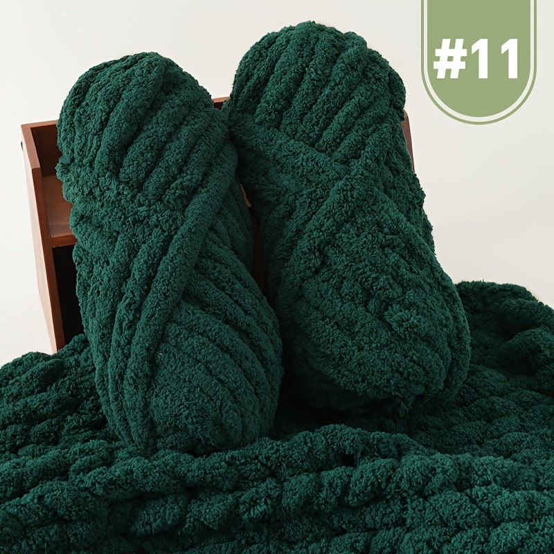 TEMU 2pcs/500g 20mm Extra Thick Icelandic Chenille Yarn, 100% Acrylic, Suitable For Knitting Sofa Blankets, Rugs, Scarves, Hats, Cat Beds, Diy, Etc.