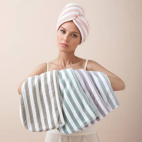 1pc extra thick super absorbent hair towel quick dry large bath hair care towel with fleece texture non beige white gray blue black red for women men teens salon home use ideal gift for hair frizz