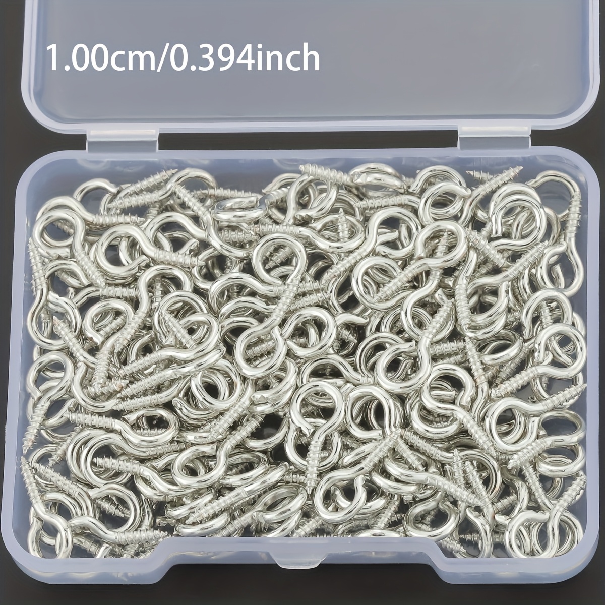 E-shop 310 Stk./Box Weiße K Legierung Schafsaugen Nägel, inklusive 4×8mm und 5×10mm zwei Größen von Hornnägeln, geeignet für Schmuck,