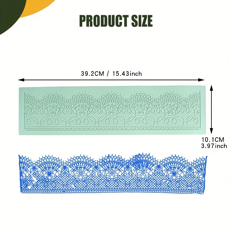 Image of Silicone Lace Mold Cake Lace Molds For Cake Decorating Lace Mat Flower Cake Lace For Wedding Cake Topper Former Cake Set