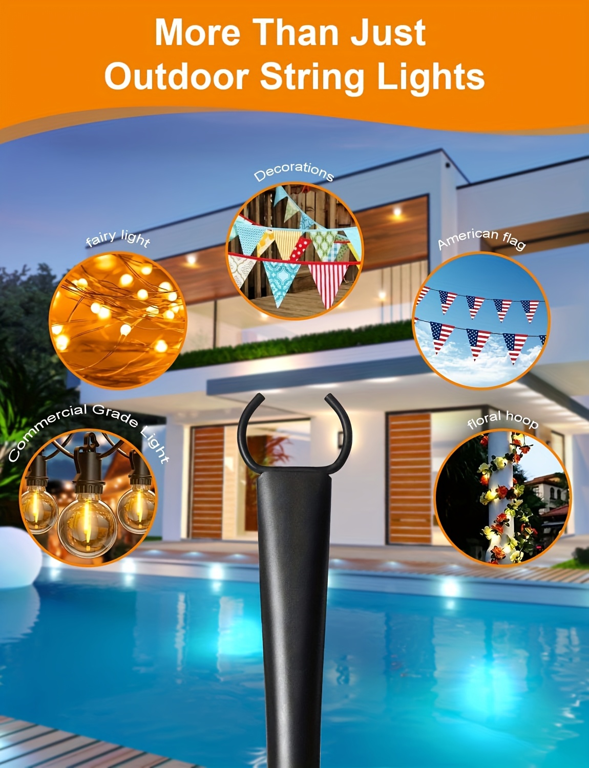 Outdoor Light Hanger Pole
