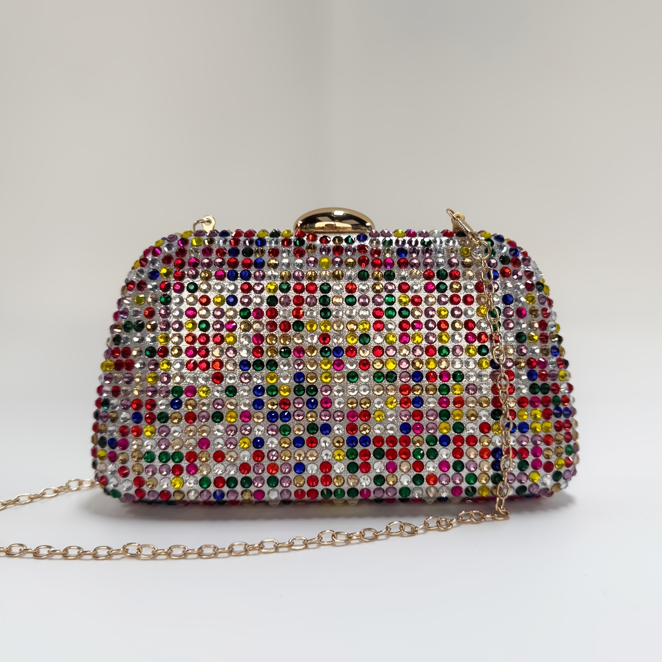 Glitter scintillanti, scintillanti glamour, eleganti, squisiti POCHETTE CON Ruffle Borsa da cena, Borsa da sera Per