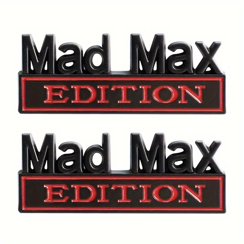 

Mad Emblem Sticker Badge - 2pcs, Funny Fender Decals For Car, Truck, Suv, Motorcycle, Bike - Vehicle Door Decoration Accessories, Durable Plastic Material
