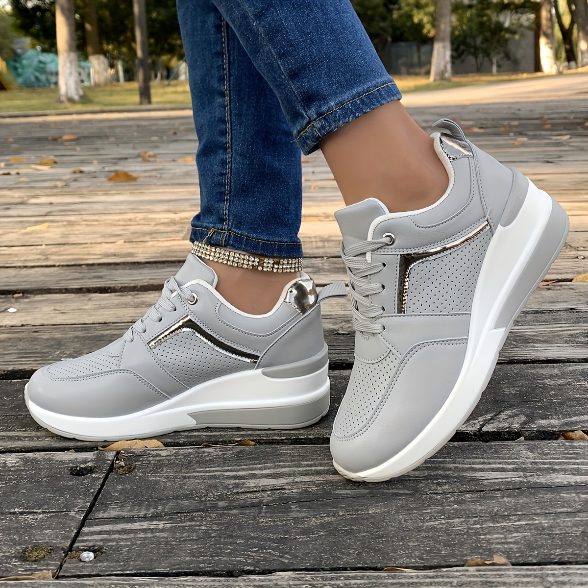 Tenis Para Mujer Zapatos Casuales Con Plataforma Zapatillas
