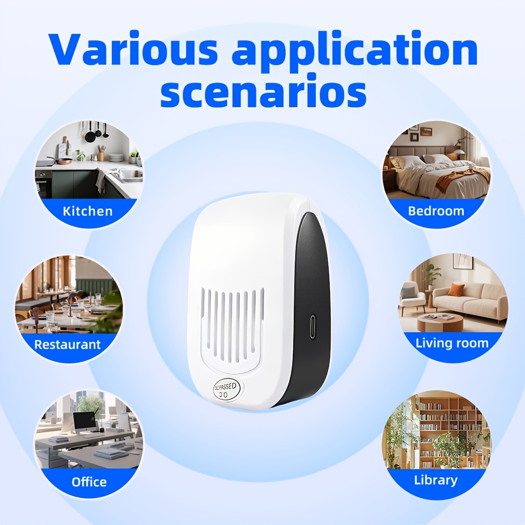 Répulsif à Ultrasons Technologie Soundwave, Alimentation USB, Pack de 6, Inclut 6 Câbles USB-C, Nouvelle Version 2026 avec Double Buzzers, Efficacité Doublement Améliorée pour Repousser les Nuisibles : Moustiques, Souris, Mouches, Cafards, Araignées,