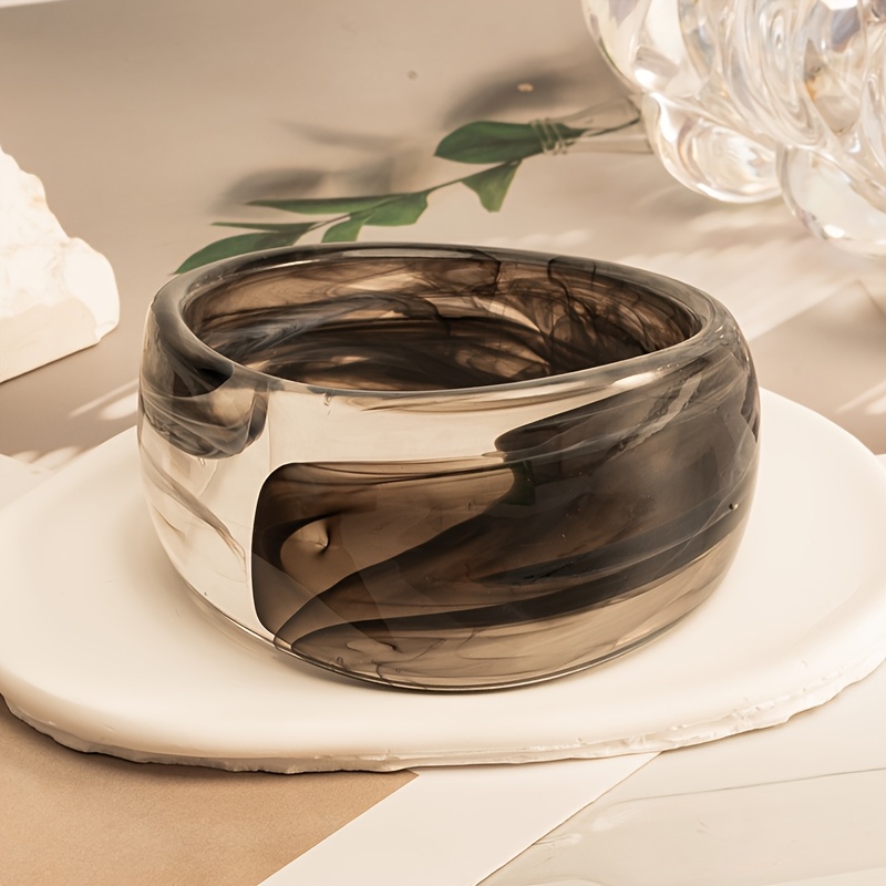 3pcs Smoky Gray Bangle Bracelet Set for Women