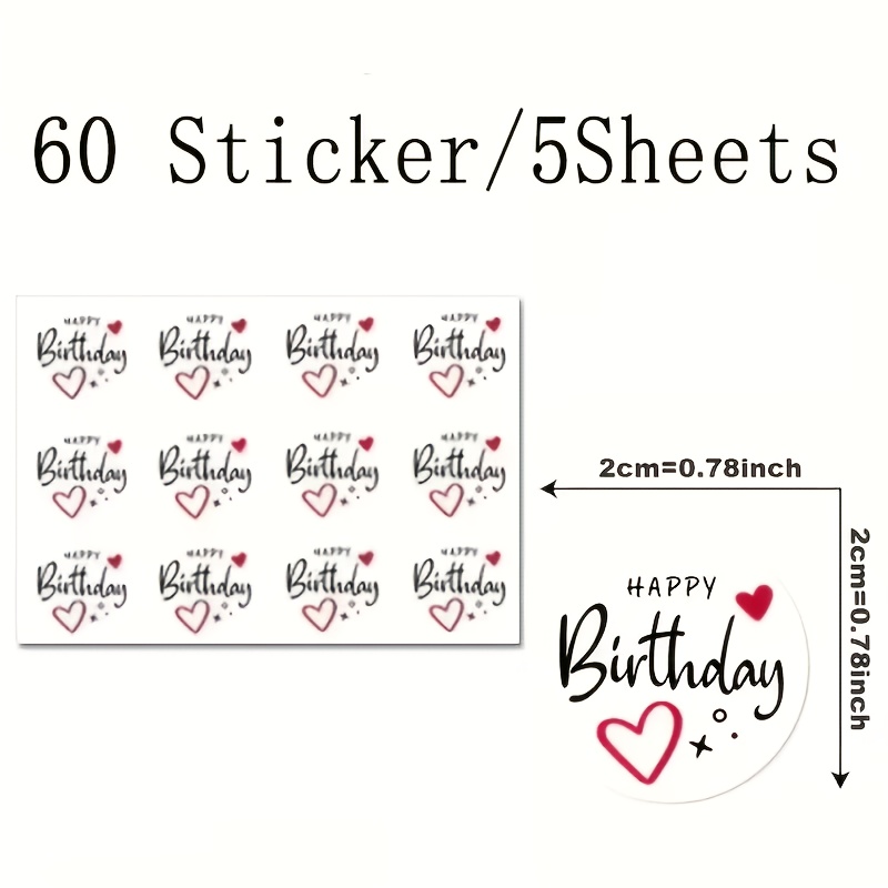 Chocolate Candy Stickers - A Easy Red With The Text 'happy Birthday', Suitable For Birthday Party Gifts, Elegant Party Decorations, Chocolate Wrapping Stickers. That This Product Is Stickers