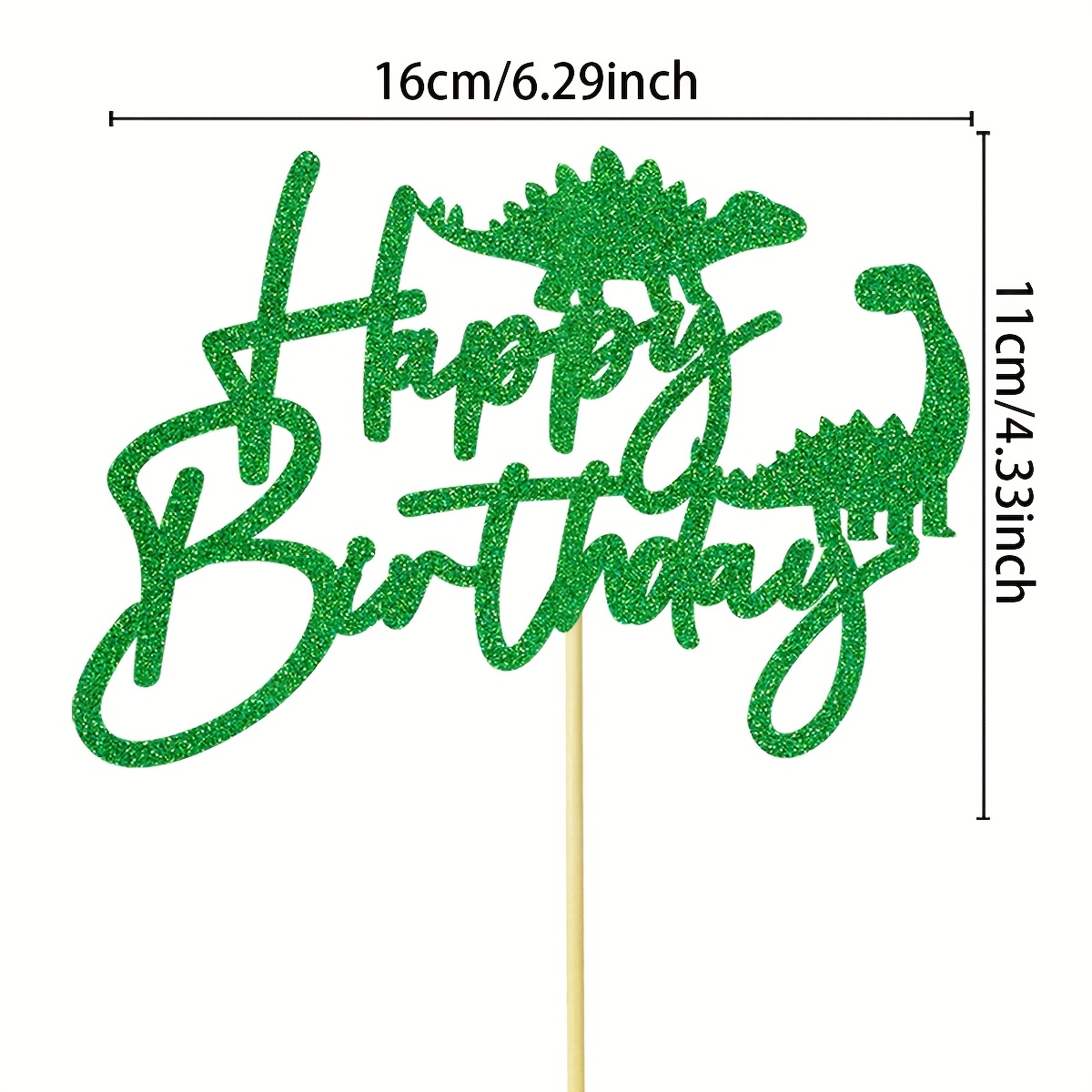 Dinosaur-themed Cake Decoration - Suitable For "happy Birthday" Cake Decoration, Bamboo Decorative Items