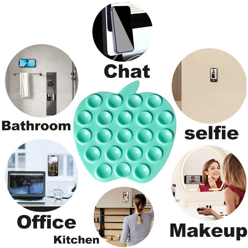 Fruit-Shaped Silicone Suction Cup Phone Stand, Multifunctional