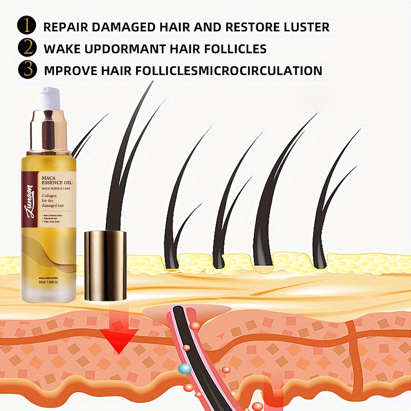 Óleo de Argan Marroquino para Cura Capilar Óleo de Argan Prensado a Frio e Leve Soro Capilar para Cabelos Secos e Danificados 50ml (2 Frascos) detalhes 5