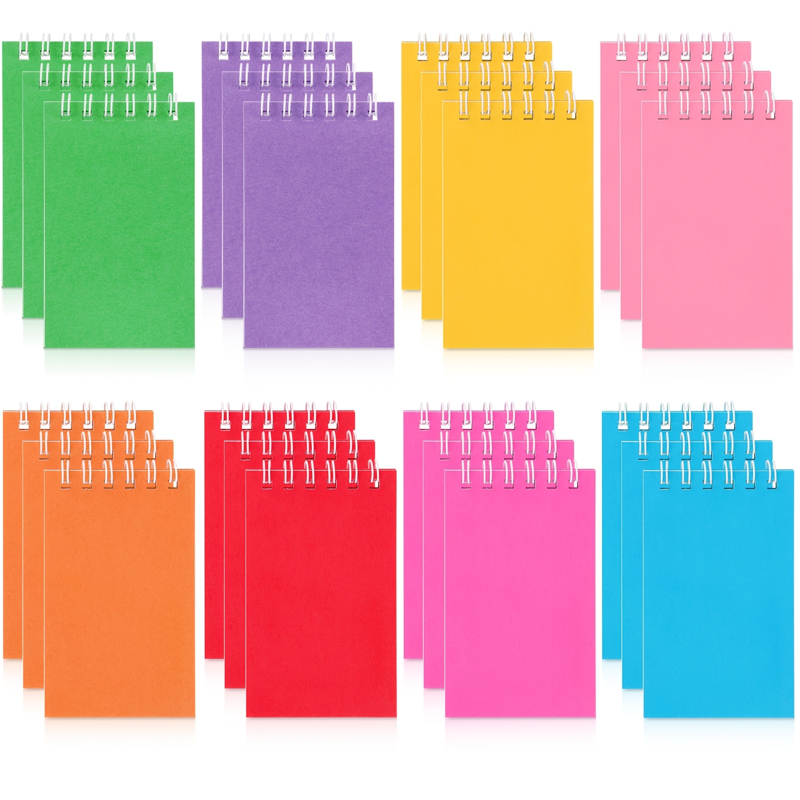TEMU Paquete de 24 Blocs de Notas en | Cuaderno sin Encuadernar de 3.9 x 2.4 Pulgadas con Rayas Universitarias en Colores Brillantes para , Oficina,