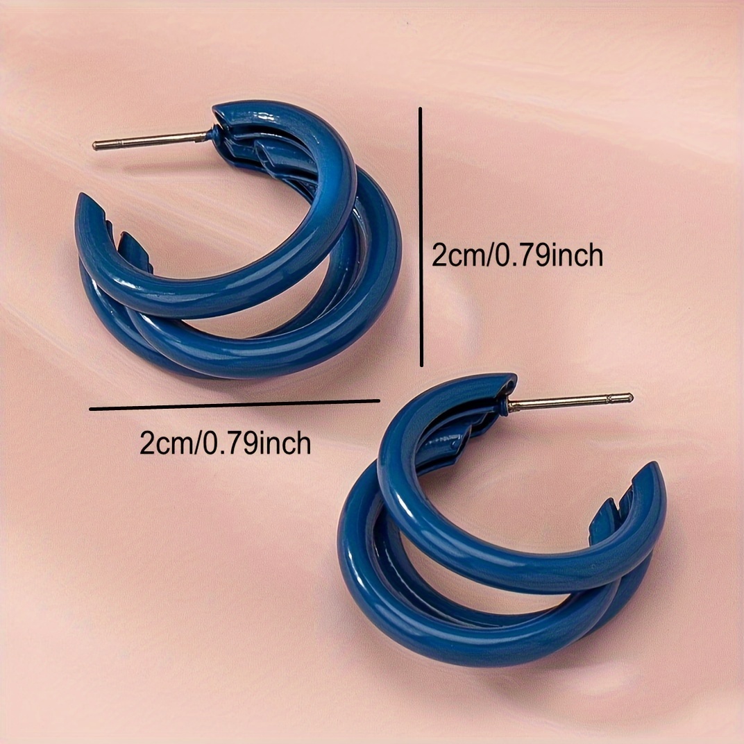 Geometric Iron Stud Earrings for Stylish Women