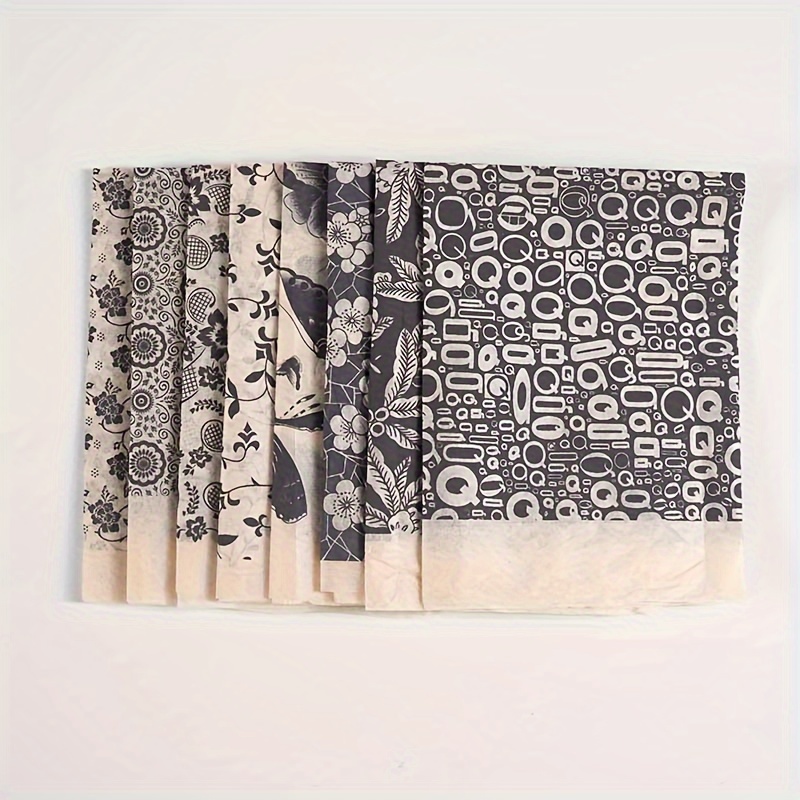 Black Flower Ceramics Decals Transfer Paper Underglazed Pottery Clay