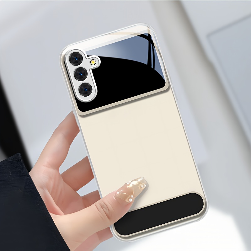 TEMU Phone Case: Versatile And Durable Silvery Glass Phone Case, Suitable For Galaxy A05 A05s A06 A14 A15 A16 A22 A23 A24 A25 A32 A33 A34 A35 A36 A52