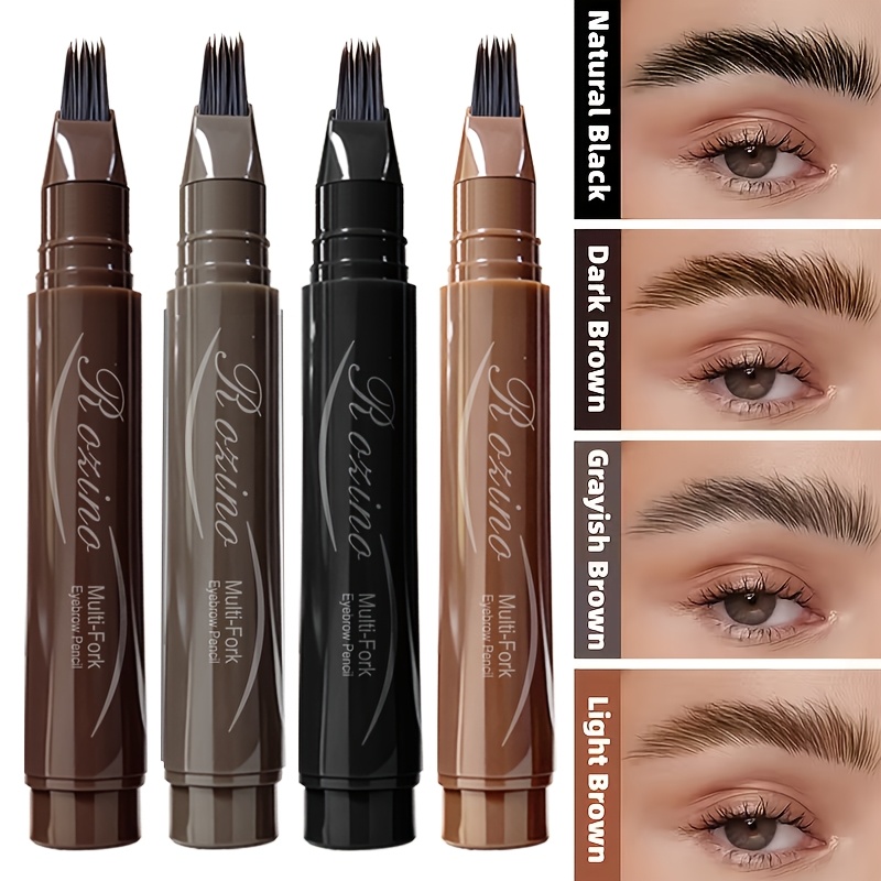 Dual-Action Quick Water Eyebrow Pencil with Multi-Branch Brush Head Design: Defines Each Hairline with a Single Stroke, Precisely Fills in Hairline, Waterproof, Long-Lasting, Smudge-Proof. Three-Dimensional Hair Flow Technology for Natural Blending