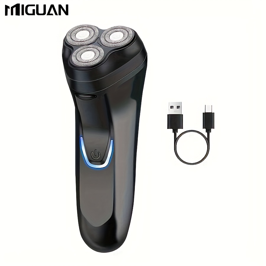 TEMU Miguan 3-head Electric Shaver With Usb Charging, 3 Shaving Heads & 3 Blades, , Ideal For Men's Shaving - Perfect Father's Day Gift, Shaving