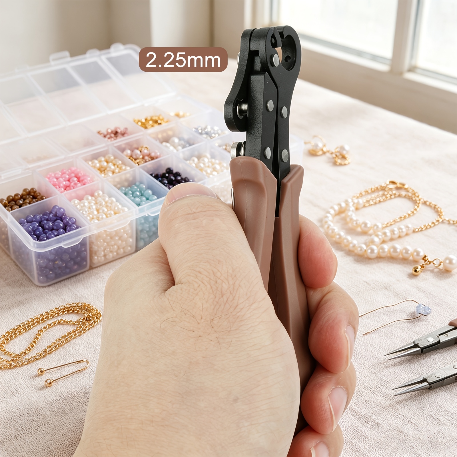 TEMU 9 Pin Eye Pin Rolling Pliers Kit Jewelry Making Wire Wrapping Hand Tool Set For Diy Craft Beading Work
