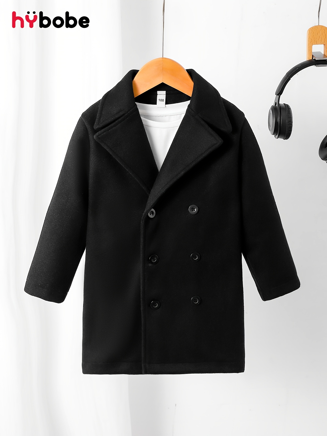 HYBOBE Boys' Casual Long Sleeve Trench Coat Solid Brown Button-Up  Cardigan with Chest Pockets, Regular Fit Autumn/Winter Outerwear for Casual  Attire