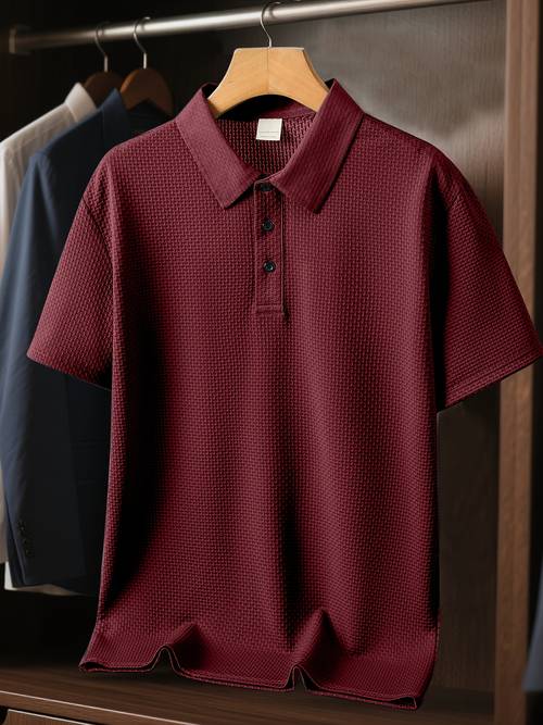 ropa de talla - camisa estampada para hombre de talla , camisa de vestir de manga corta con botones de , camisa henley/tela y /tela de artesanía con estampado de cuello de cuello de botón a plegado/ elástico y transpirable camisa de golf/transpirable y cómoda