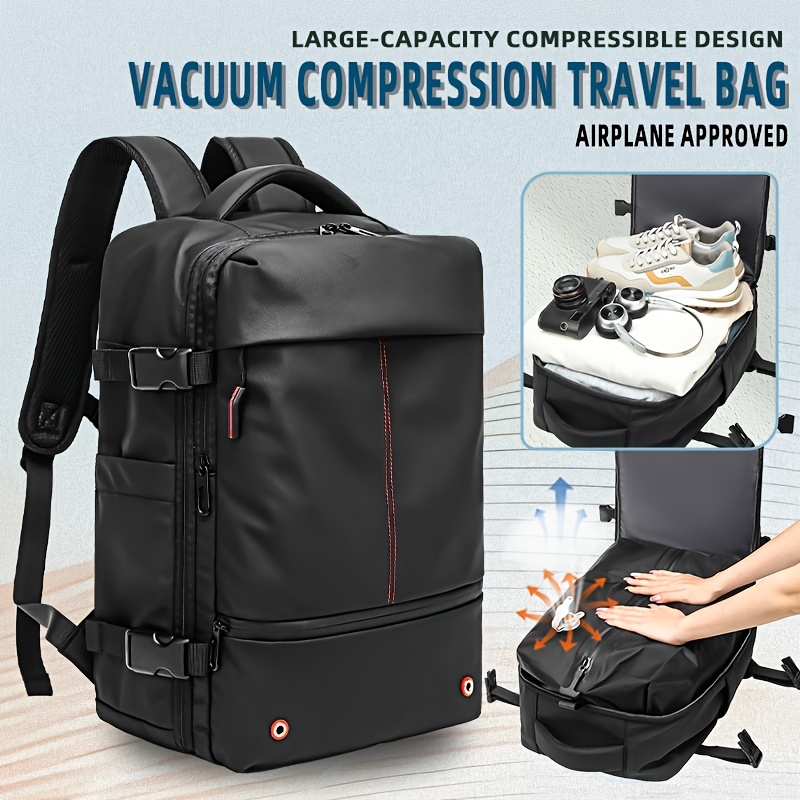 E-shop Vakuum-Kompressionsrucksack, Reisetasche, Gepäcktasche - -Tasche mit großem Fassungsvermögen, verstellbaren Schultergurten, Wasserflaschenfach,