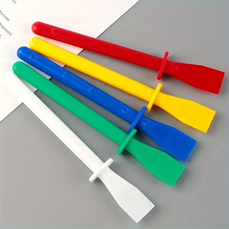 

5pcs Glue Applicators, Colorful Polypropylene Glue Applicator Sticks, Painting Squeegee For Handmade Diy Art Faux Leather Craft Tools